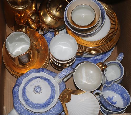 A Royal Worcester Tea Set, a Spode Camilla tea set and mixed Victorian breakfast cups etc.